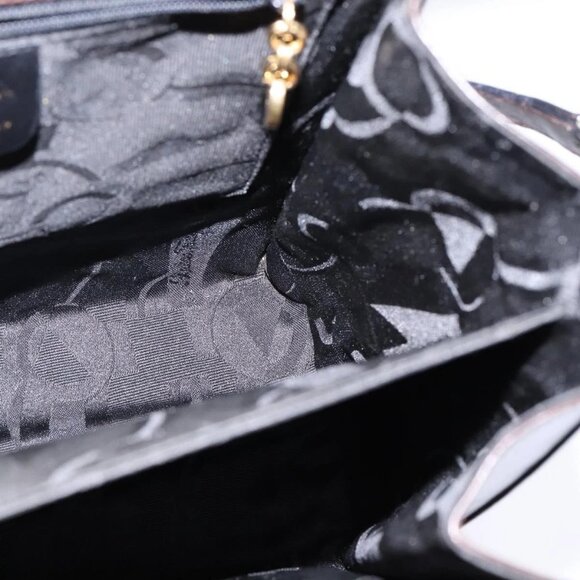 Salvatore Ferragamo Gancini Hand Bag Leather 2way Brown Gold Auth 147511 - Picture 12 of 16